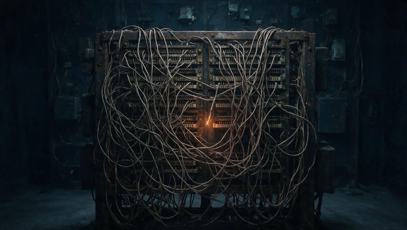 Bundles of copper telephone cable